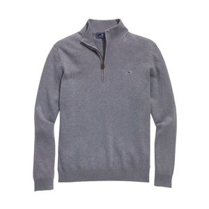 Vineyard Vines Quarter-Zip Sweater Gray Heather